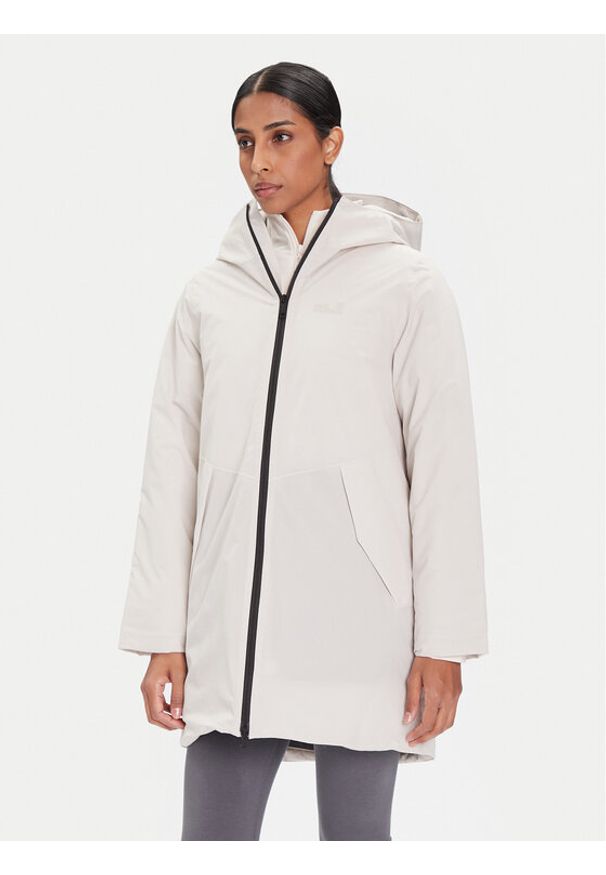 Jack Wolfskin Kurtka zimowa Frost Haven A65091 Beżowy Regular Fit. Kolor: beżowy. Materiał: syntetyk. Sezon: zima