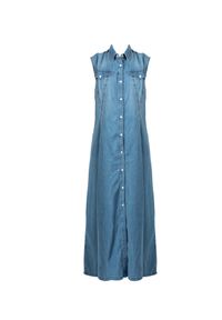 Pinko Sukienka "Ostacoli" | 100702 A0MM | Kobieta | Niebieski. Typ kołnierza: dekolt gorset. Kolor: niebieski. Materiał: lyocell, bawełna. Typ sukienki: gorsetowe. Styl: klasyczny, elegancki #4