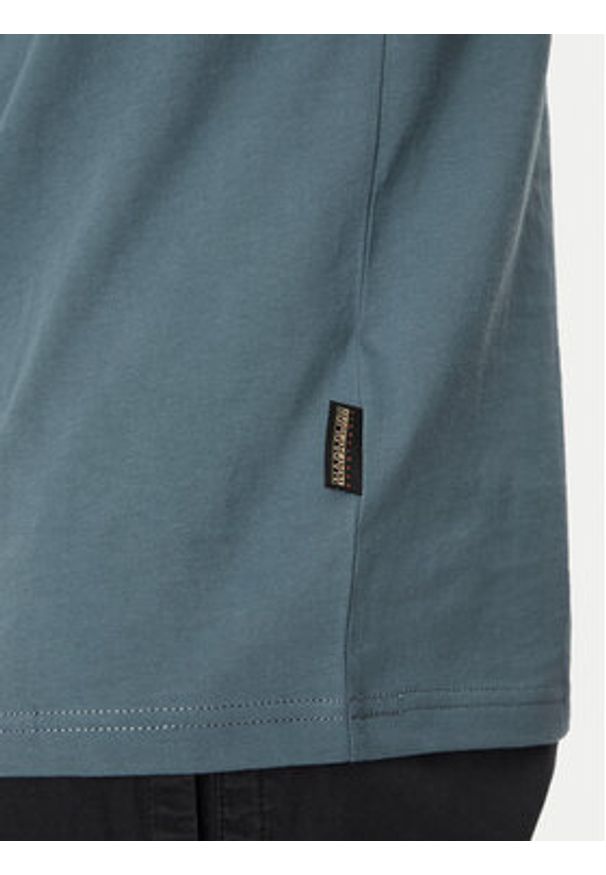 Napapijri T-Shirt S-Vignoni NP0A4ILX Niebieski Regular Fit. Kolor: niebieski. Materiał: bawełna