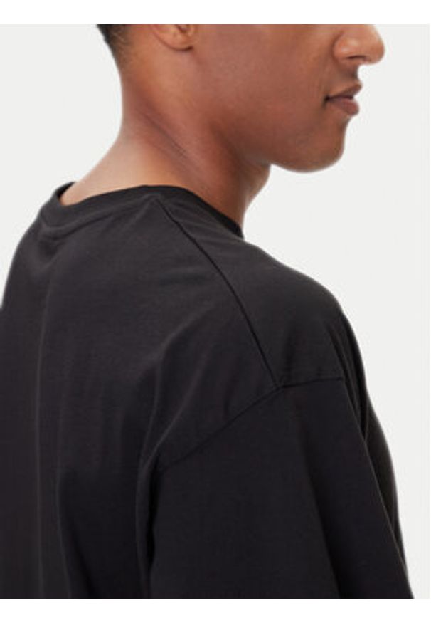 Plein Sport T-Shirt PAEC MTK8324 STE001N Czarny Loose Fit. Kolor: czarny. Materiał: bawełna. Styl: sportowy