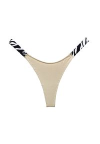 Intica - Stringi damskie z wysokim stanem optycznie wydłużające nogi Jisoon. Stan: podwyższony. Kolor: beżowy. Materiał: materiał