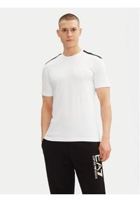 EA7 Emporio Armani T-Shirt 7M000299 AF13739 U0002 Biały Slim Fit. Kolor: biały. Materiał: wiskoza