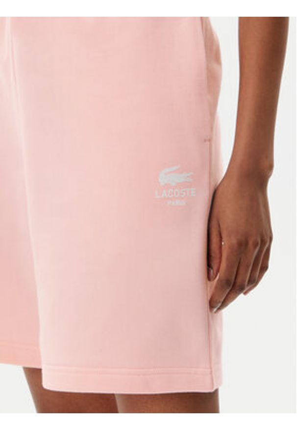 Lacoste Szorty sportowe Unisex GH0990 Różowy Regular Fit. Kolor: różowy. Materiał: bawełna