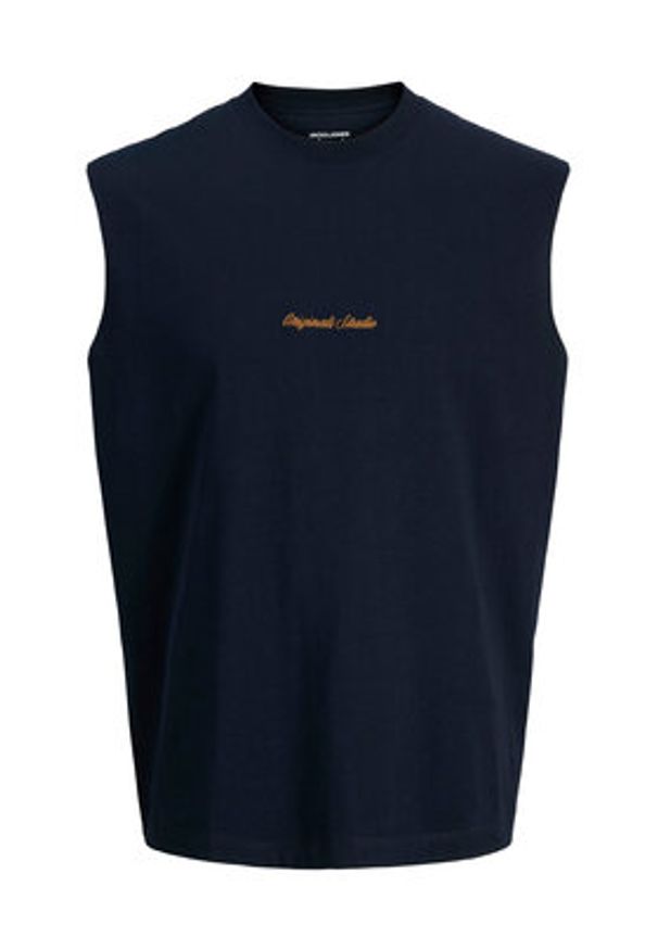 Jack & Jones Tank top Norrebro Emb 12292009 Granatowy Regular Fit. Kolor: niebieski. Materiał: bawełna