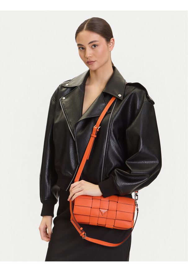 Guess Torebka Maylee HWWG96 61190 Pomarańczowy. Kolor: pomarańczowy. Materiał: skórzane
