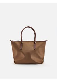 Reserved - Tkaninowa torebka shopper - brązowy. Kolor: brązowy