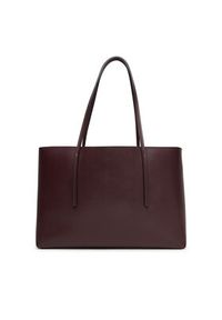 Calvin Klein Torebka Foil Logo Tote W/Pouch LV04F3274G Bordowy. Kolor: czerwony. Materiał: skórzane #5