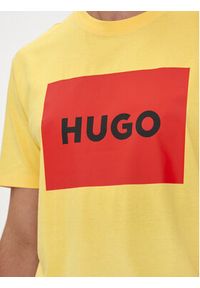 Hugo T-Shirt Dulive222 50467952 Żółty Regular Fit. Kolor: żółty. Materiał: bawełna