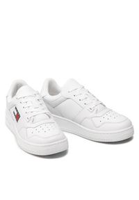 Tommy Jeans Sneakersy Retro Basket EN0EN01723 Biały. Kolor: biały. Materiał: skóra #5