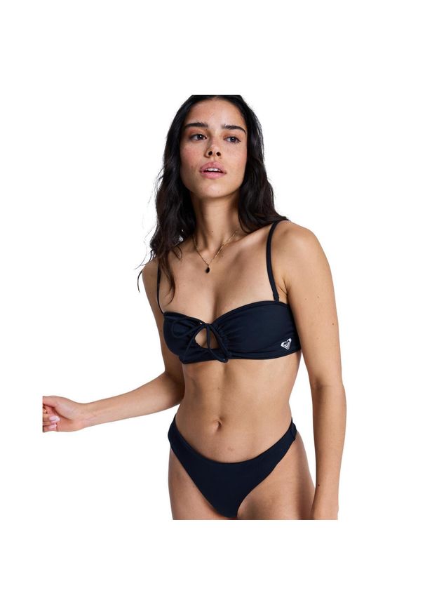 Roxy - Stanik bikini dla Kobiety SOLID ESSENTIALS Czarny. Kolor: szary. Materiał: poliester, elastan, tkanina
