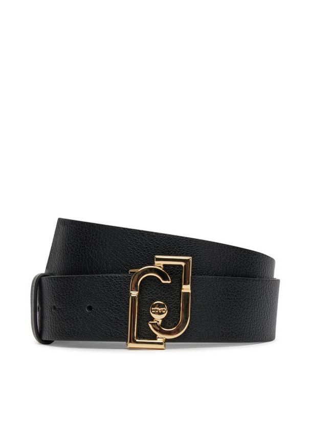 Liu Jo Pasek Damski Hips Belt 3.5Cm AA5237 E0058 Czarny. Kolor: czarny. Materiał: skóra