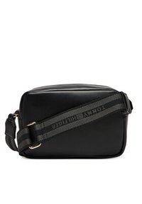 TOMMY HILFIGER - Tommy Hilfiger Torebka Th Logotape AW0AW17689 Czarny. Kolor: czarny. Materiał: skórzane