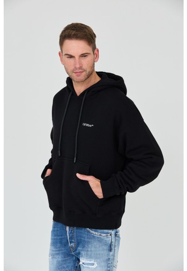 OFF-WHITE Czarna bluza. Typ kołnierza: kaptur. Kolor: czarny