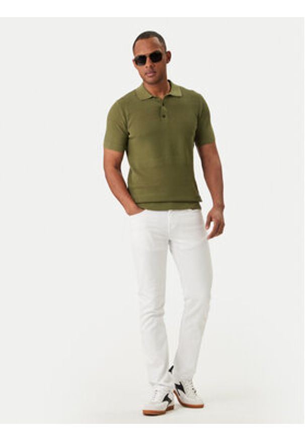 Karl Lagerfeld - KARL LAGERFELD Polo 655009 562301 Zielony Regular Fit. Typ kołnierza: polo. Kolor: zielony. Materiał: bawełna