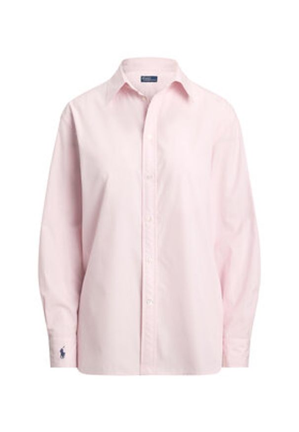 Polo Ralph Lauren Koszula 211968220003 Różowy Oversize. Typ kołnierza: polo. Kolor: różowy. Materiał: bawełna