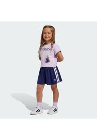 Zestaw Koszulek Adidas Disney Frozen. Okazja: na uczelnię. Kolor: fioletowy, różowy, niebieski, wielokolorowy. Materiał: dresówka. Wzór: motyw z bajki. Styl: sportowy #1