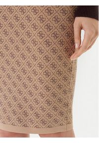 Guess Spódnica ołówkowa W4BD53 Z37K0 Beżowy Regular Fit. Kolor: beżowy. Materiał: syntetyk