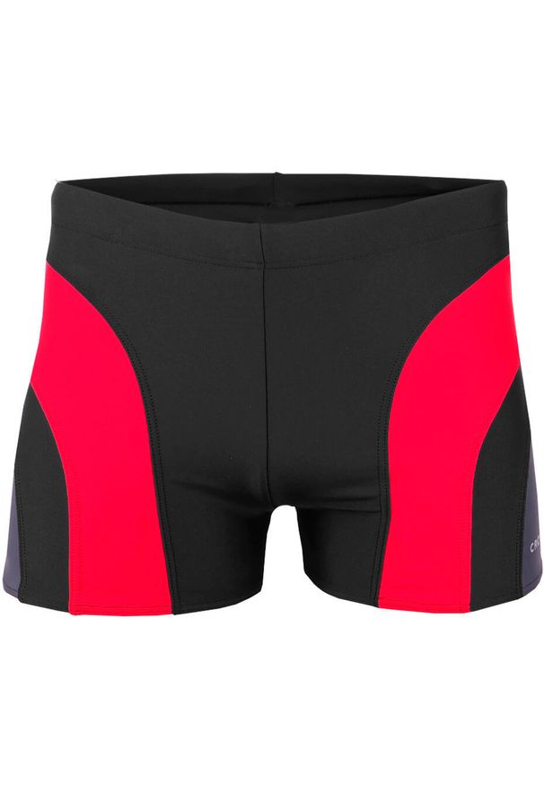 CROWELL - Kąpielówki pływackie męskie Crowell Sykes czarno-czerwono-szare. Kolor: czerwony