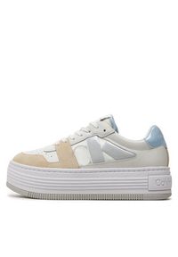 Calvin Klein Jeans Sneakersy Bold Platf Low Lace Mix Nbs Dc YW0YW01432 Biały. Kolor: biały. Materiał: skóra