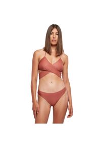 Urban Classics - Damski Zestaw Bikini Z Dekoltem W Szpic. Kolor: pomarańczowy, wielokolorowy, żółty