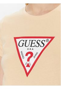 Guess T-Shirt Original W1YI1B I3Z11 Beżowy Regular Fit. Kolor: beżowy. Materiał: bawełna #3