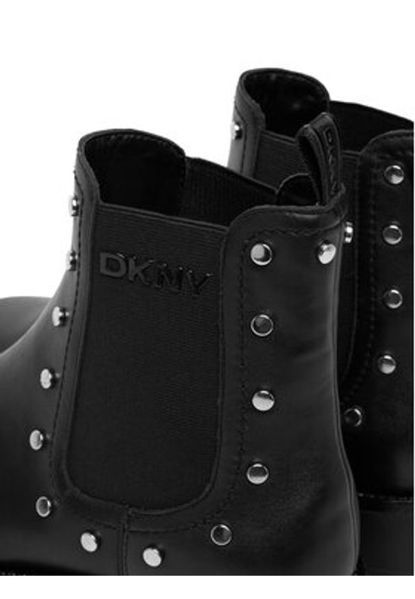 DKNY Sztyblety Shelah K4534178 Czarny. Kolor: czarny. Materiał: skóra