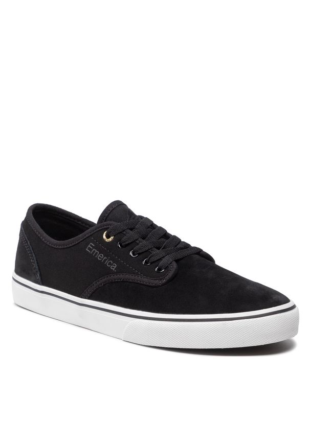 Tenisówki Emerica Wino Standard 6101000118 Black/White/Gold 715. Kolor: czarny. Materiał: zamsz, skóra