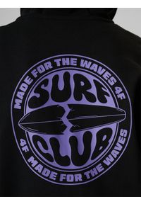 4f - 4F Bluza dresowa loose z kapturem chłopięca - czarna 146/152 (10-12 lat). Okazja: na uczelnię, na co dzień, na spacer. Typ kołnierza: kaptur. Kolor: czarny. Materiał: dresówka. Sezon: lato. Styl: casual #2