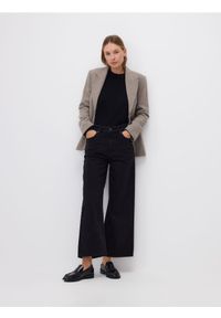 Reserved - Jeansy culotte - czarny. Kolor: czarny