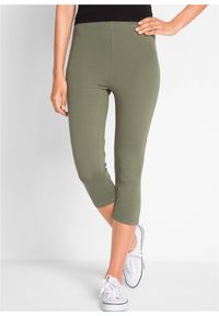 bonprix - Legginsy rybaczki (2 pary w opak.). Okazja: na co dzień. Kolor: zielony. Styl: casual #1