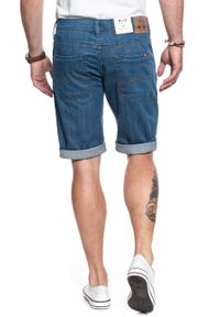 Mustang - SPODENKI MUSTANG 5 Pocket Short DENIM BLUE 1007373 5000 310. Materiał: denim