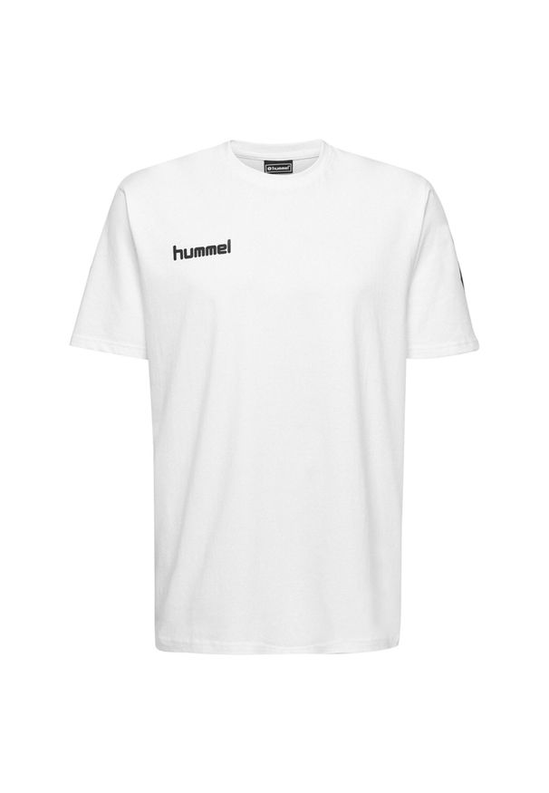 Koszulka sportowa z krótkim rękawem męska Hummel hmlGO cotton. Kolor: biały. Długość rękawa: krótki rękaw. Długość: krótkie