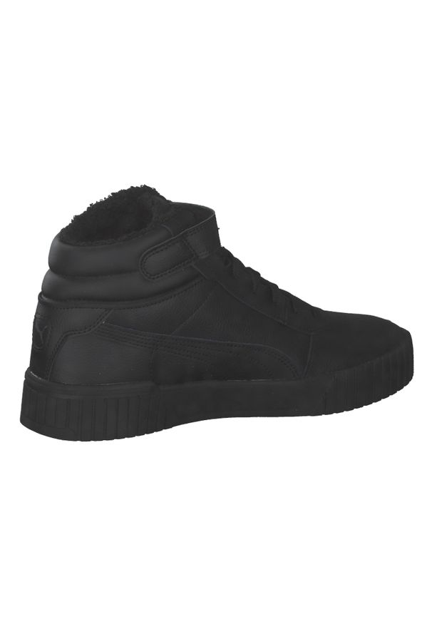 Puma - Damskie sneakersy Carina 2.0 Mid Winter PUMA. Zapięcie: rzepy. Kolor: czarny, szary, wielokolorowy. Materiał: guma, syntetyk, materiał. Szerokość cholewki: normalna. Sport: turystyka piesza