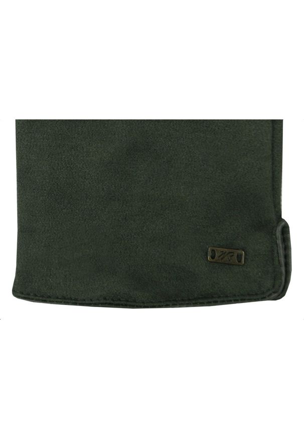 EM Men's Accessories - Miękkie i Delikatne Rękawiczki Męskie - Bawełniane - Ciemna Zieleń. Materiał: poliester, bawełna. Wzór: aplikacja. Sezon: zima, jesień