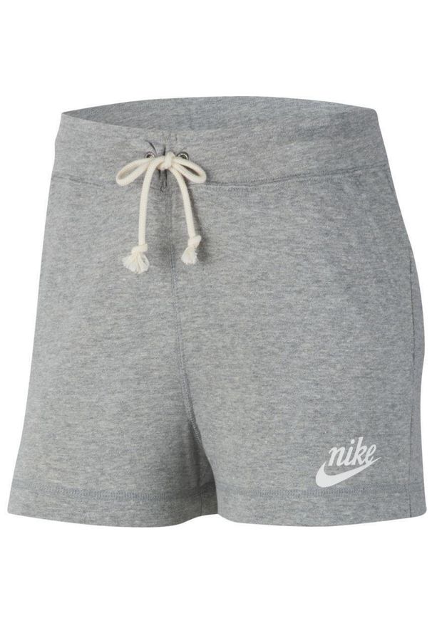 Damskie szorty Nike Gym Vintage — szaro-niebieskie. Kolor: niebieski. Materiał: bawełna. Sport: turystyka piesza