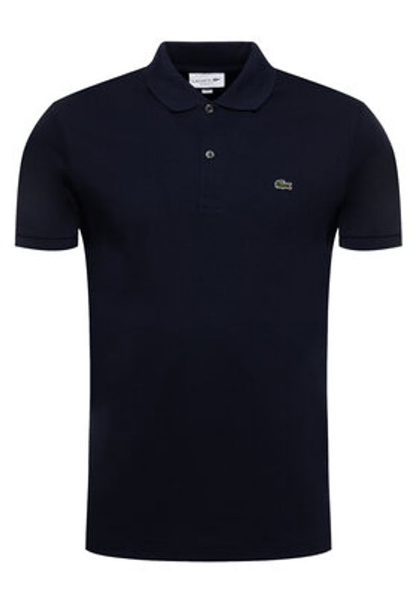 Lacoste Polo DH2050 Granatowy Regular Fit. Typ kołnierza: polo. Kolor: niebieski. Materiał: bawełna