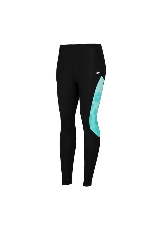 Legginsy do biegania damskie EXTREME HOBBY FLOWERS. Kolor: zielony. Materiał: elastan, poliester. Sezon: wiosna, jesień. Sport: kolarstwo, bieganie