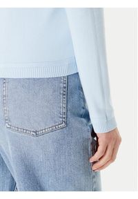 United Colors of Benetton - United Colors Of Benetton Sweter 1091D4625 Błękitny Slim Fit. Kolor: niebieski. Materiał: bawełna #4