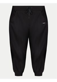 DKNY Sport Spodnie dresowe DPPP2513 Czarny Regular Fit. Kolor: czarny. Materiał: syntetyk