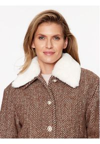 Custommade Płaszcz wełniany Herta 999511880 Brązowy Regular Fit. Kolor: brązowy. Materiał: wełna #5