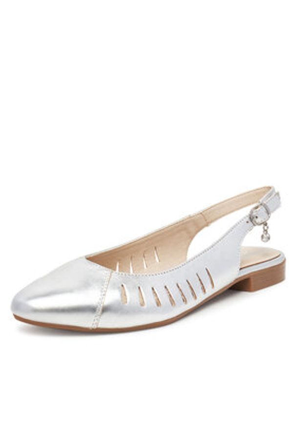 Lasocki Baleriny RST-KOLETTA-15 Srebrny. Kolor: srebrny. Materiał: skóra