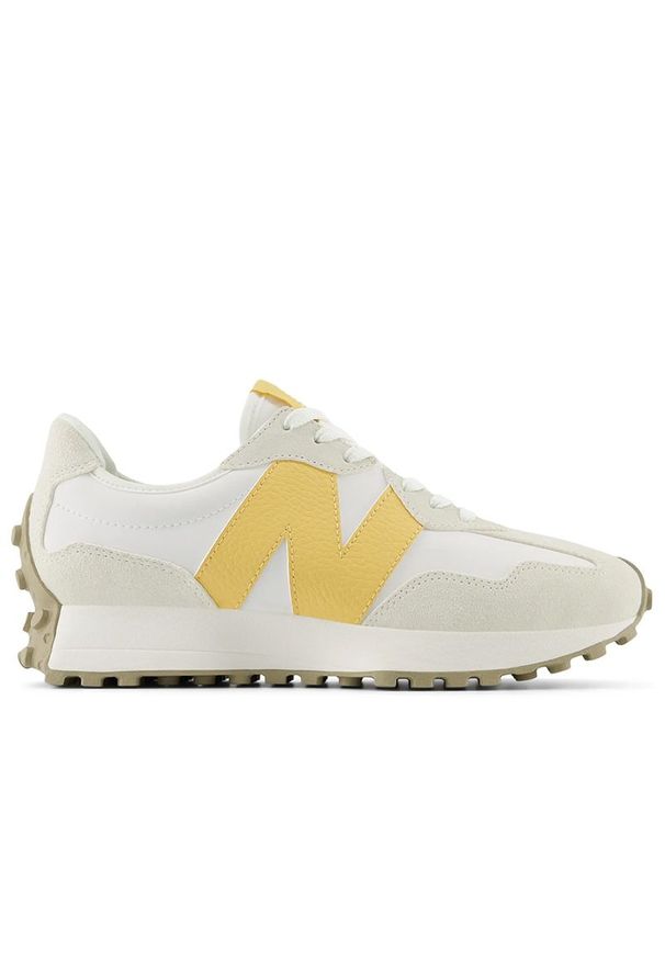 Buty New Balance WS327KF - beżowe. Zapięcie: sznurówki. Kolor: beżowy. Materiał: zamsz, skóra, guma. Szerokość cholewki: normalna