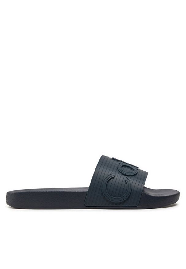 Calvin Klein Klapki Pool Slide HM0HM01519 Granatowy. Kolor: niebieski