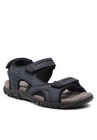 Geox Sandały U S.Strada D U8224D 0BC50 C4422 Granatowy. Kolor: niebieski. Materiał: skóra #6