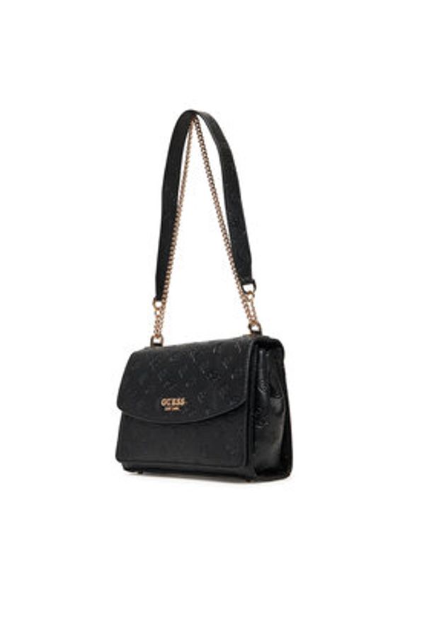 Guess Torebka Phoebe HWPD96 65210 Czarny. Kolor: czarny. Materiał: skórzane