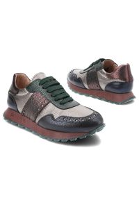 Szare Sneakersy Hispanitas Półbuty Sportowe Premium. Okazja: na spacer, na co dzień. Kolor: szary. Materiał: skóra. Styl: sportowy #4