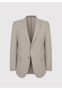 Pako Lorente - PAKO LORENTE – Beżowa marynarka męska. Okazja: na co dzień. Kolor: beżowy. Materiał: wiskoza, poliester, elastan, jeans. Styl: casual
