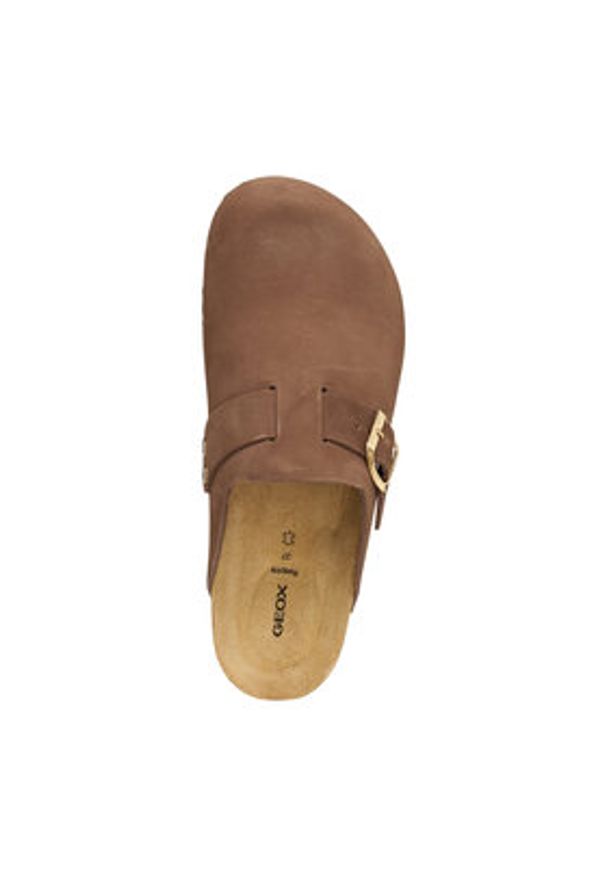 Geox Klapki D Brionia D65LSA 00032 C6003 Brązowy. Kolor: brązowy. Materiał: nubuk, skóra