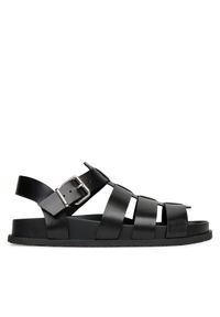 Tommy Jeans Sandały Tjw Fisherman Patent Sandal EN0EN02874 Czarny. Kolor: czarny. Materiał: skóra