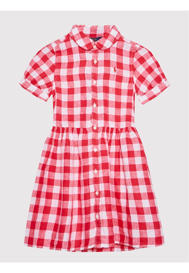 Sukienka codzienna Polo Ralph Lauren. Okazja: na co dzień. Typ kołnierza: polo. Kolor: czerwony. Typ sukienki: proste. Styl: casual